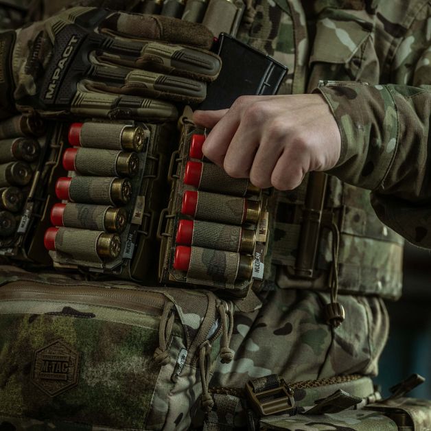 M-Tac патронташ на липучке для патронов 12 калибра Multicam