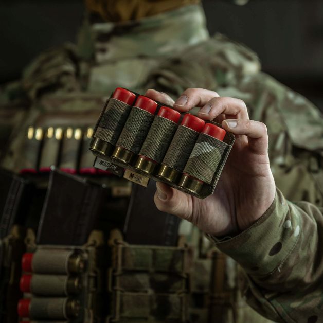 M-Tac патронташ на липучке для патронов 12 калибра Multicam