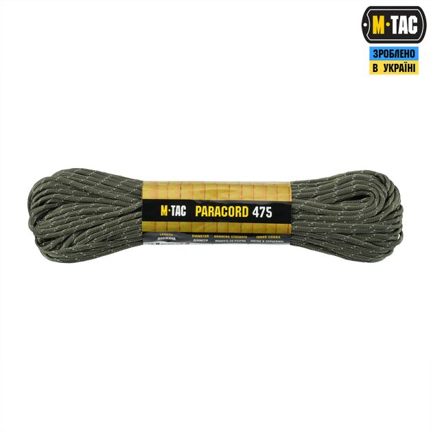 M-Tac паракорд 475 30m Ranger Green Reflective