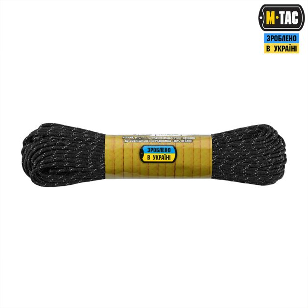 M-Tac паракорд 475 30m Black Reflective