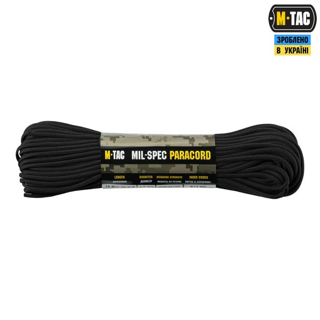 M-Tac паракорд 550 mil-spec 30m Black