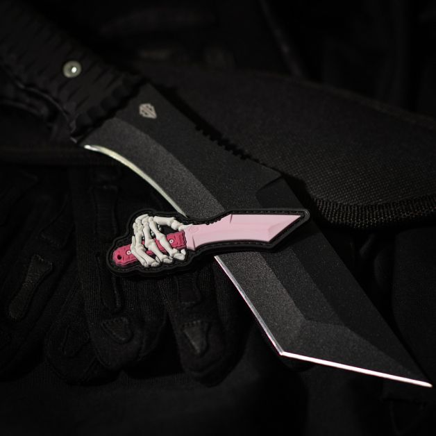 M-Tac нашивка Skeleton Knife PVC Pink