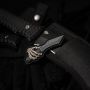 M-Tac нашивка Skeleton Knife PVC Grey