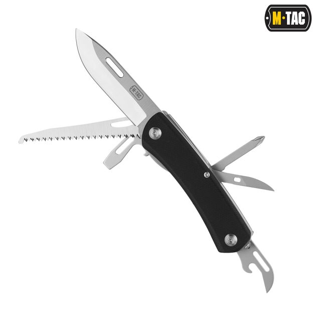 M-Tac нож складной Type 9 (6 инструментов) Black/Steel