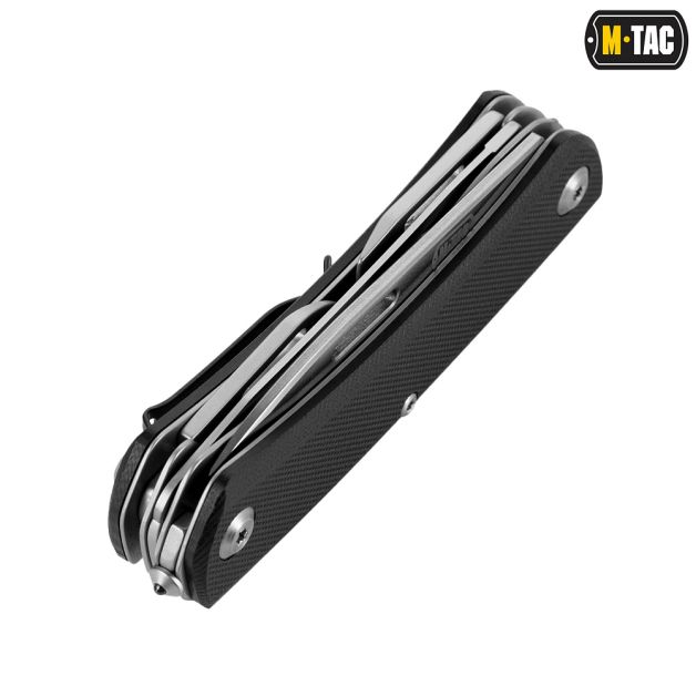 M-Tac нож складной Type 9 (6 инструментов) Black/Steel