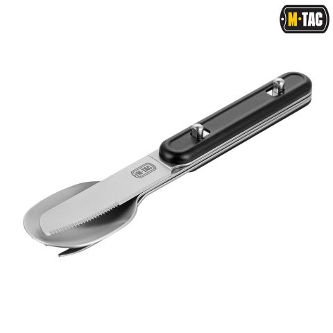 M-Tac столовый набор разъемный (3 элемента) Black/Steel