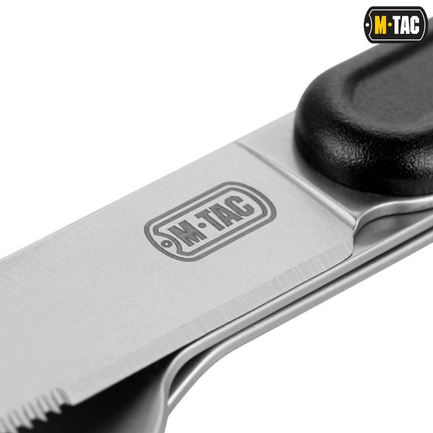 M-Tac столовый набор разъемный (3 элемента) Black/Steel