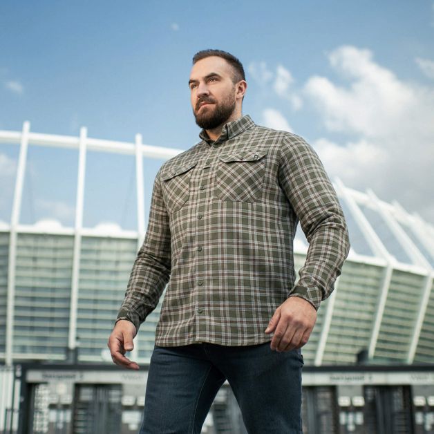 M-Tac рубашка Lumberjack Cotton Shirt Olive/Grey