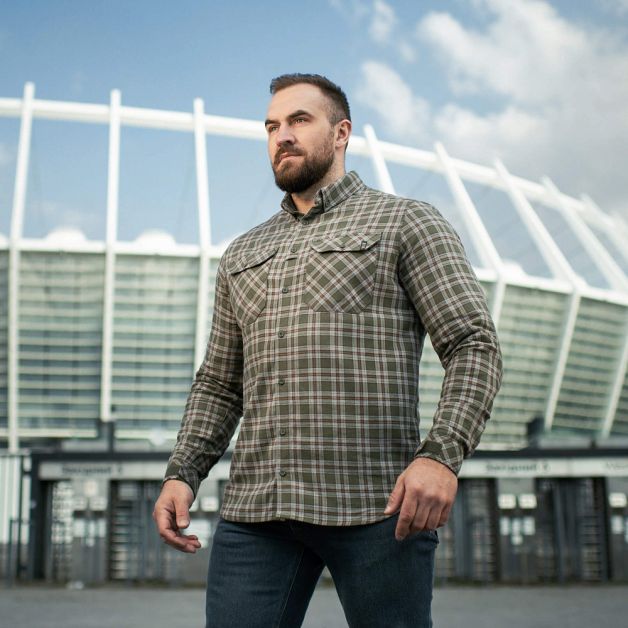 M-Tac рубашка Lumberjack Cotton Shirt Olive/Grey