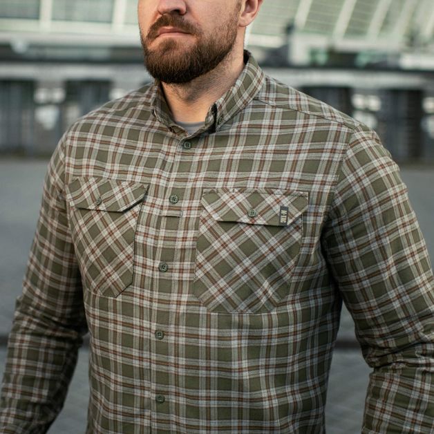 M-Tac рубашка Lumberjack Cotton Shirt Olive/Grey