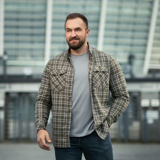 M-Tac рубашка Lumberjack Cotton Shirt Olive/Grey