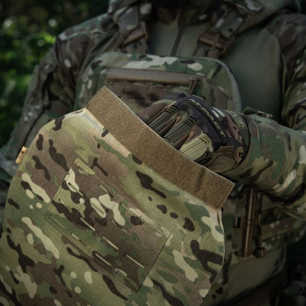 M-Tac фартук противоосколочный с баллистическим пакетом 2 класс (BRONYX) Laser Cut XL Multicam