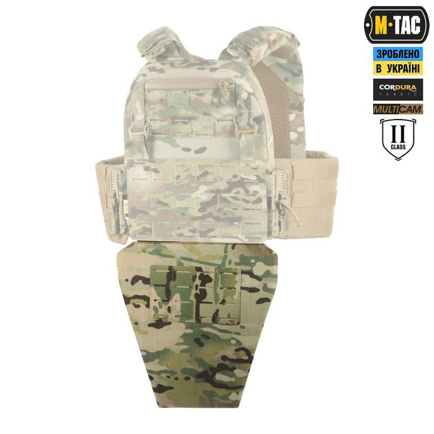 M-Tac фартук противоосколочный с баллистическим пакетом 2 класс (BRONYX) Laser Cut Multicam