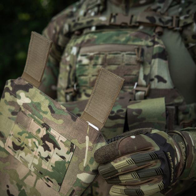 M-Tac фартук противоосколочный с баллистическим пакетом 2 класс (BRONYX) Laser Cut Multicam