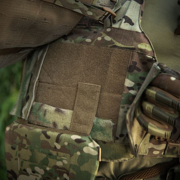 M-Tac фартук противоосколочный с баллистическим пакетом 1 класс (BRONYX) Laser Cut Multicam