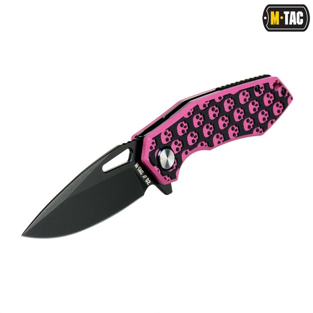 M-Tac ніж складний Type 12 Skull Black/Pink