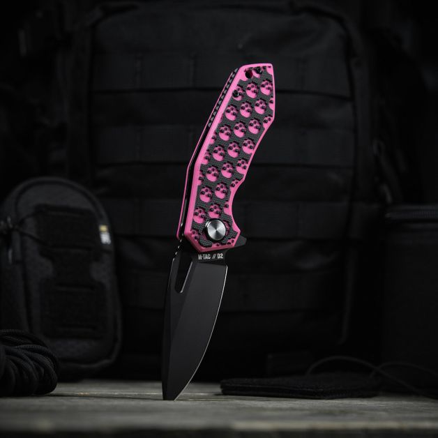 M-Tac ніж складний Type 12 Skull Black/Pink