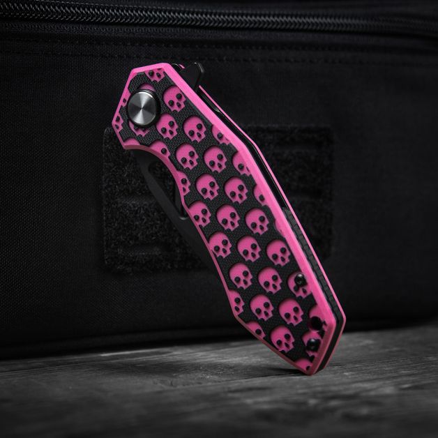 M-Tac ніж складний Type 12 Skull Black/Pink