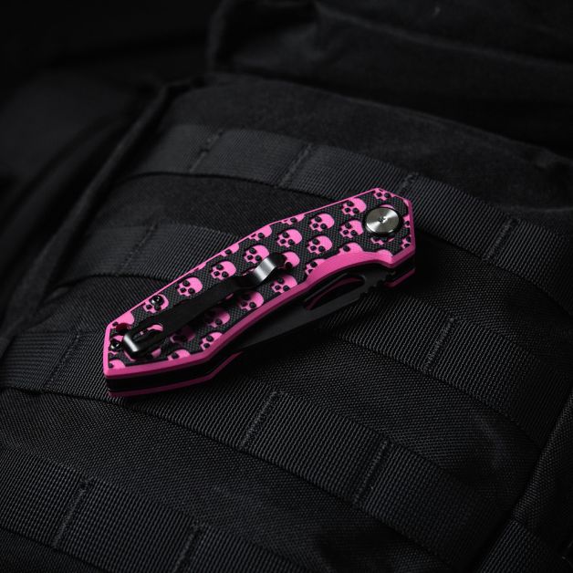 M-Tac ніж складний Type 12 Skull Black/Pink