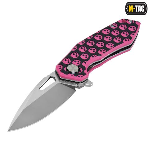 M-Tac нож складной Type 12 Skull Black/Pink/Steel