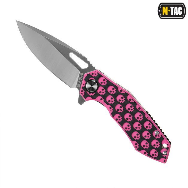 M-Tac нож складной Type 12 Skull Black/Pink/Steel