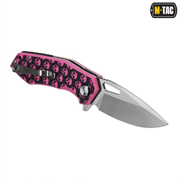M-Tac нож складной Type 12 Skull Black/Pink/Steel