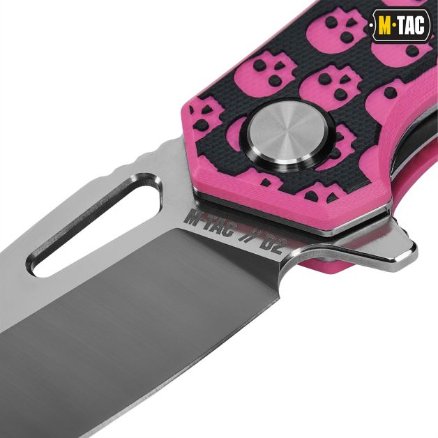 M-Tac нож складной Type 12 Skull Black/Pink/Steel
