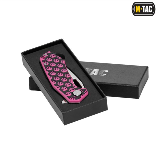 M-Tac нож складной Type 12 Skull Black/Pink/Steel