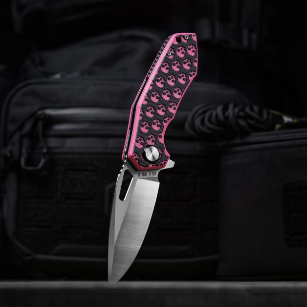 M-Tac нож складной Type 12 Skull Black/Pink/Steel