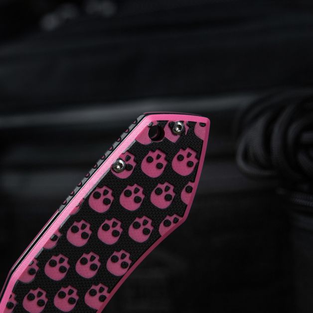M-Tac нож складной Type 12 Skull Black/Pink/Steel