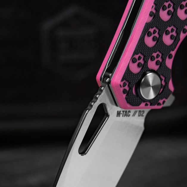 M-Tac нож складной Type 12 Skull Black/Pink/Steel