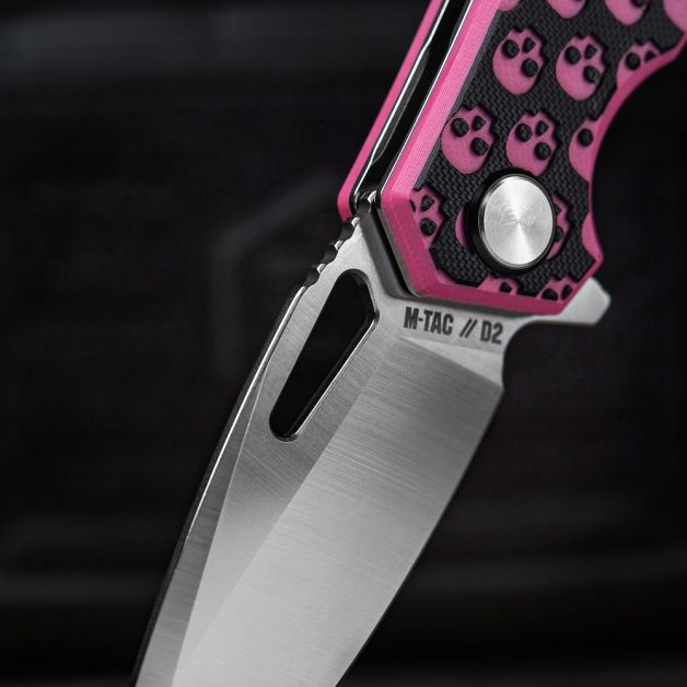 M-Tac нож складной Type 12 Skull Black/Pink/Steel