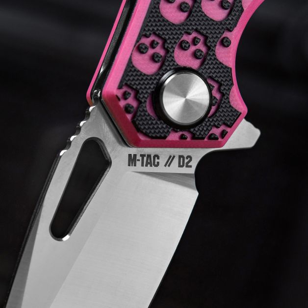 M-Tac нож складной Type 12 Skull Black/Pink/Steel