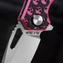 M-Tac нож складной Type 12 Skull Black/Pink/Steel