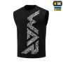 M-Tac футболка безрукавка WAR Cotton Hard Black/White