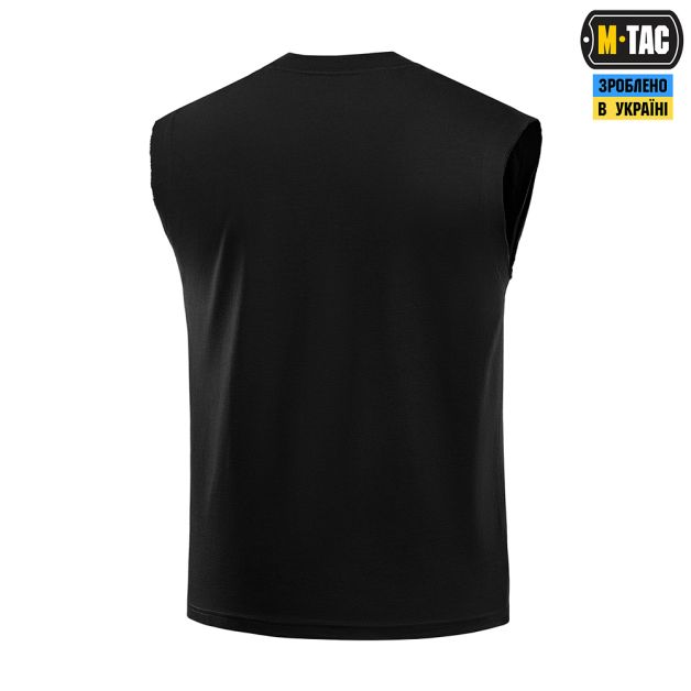 M-Tac футболка безрукавка WAR Cotton Hard Black/White