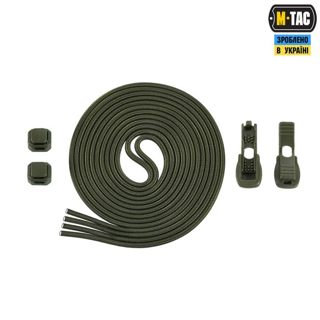 M-Tac шнурки Elastic Shoelaces Ranger Green 120 см