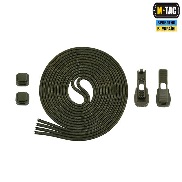 M-Tac шнурки Elastic Shoelaces OD Green 120 см